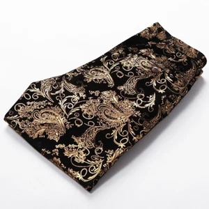 Pantalones de terciopelo con estampado de láminas barrocas para hombre para fiesta cena graduación pantalones informales - Imagen 1 de 7