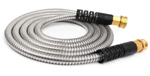 Tubo da giardino a prova di animali domestici leggero corto antipiega resistente flessibile metallo 10 piedi - Foto 1 di 8