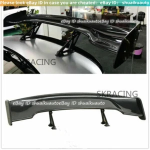 GT Universal Carbon Fiber ABS Racing For Sedan Car Rear Trunk Wing Spoiler - Picture 1 of 8