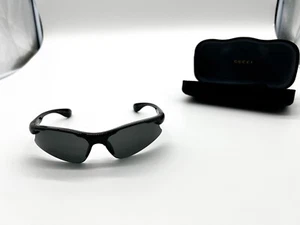NEW GUCCI GG1774S 006 BLACK GREY MASK UNISEX SUNGLASSES GUCCI *Damaged Case* - Picture 1 of 9