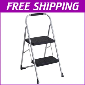 Versatile 2-Step Gray Step Stool with Comfortable Grip - Ideal for All Rooms - Picture 1 of 10