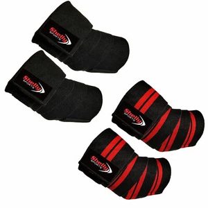 Elbow Wraps Heavy Duty Sleeves Weight Lifting Elbow Wrap for Gym Exercise 1 PAIR - Picture 1 of 23