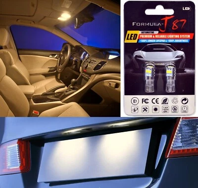 LED 3030 Light Warm White 168 Two Bulbs License Plate Tag Upgrade EO JDM - Image 1 of 4