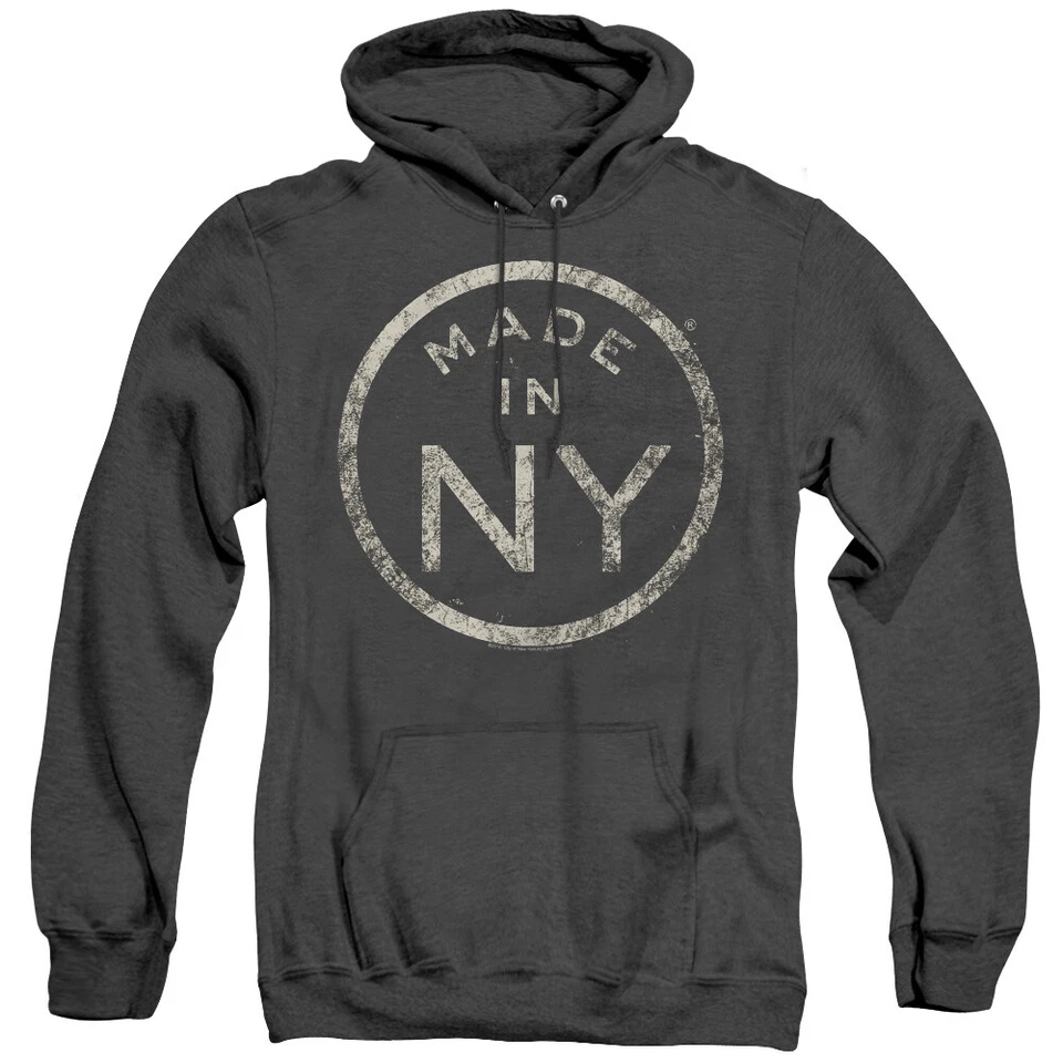 NYC NEW YORK MADE IN Licensed Hooded Heather Sweatshirt Hoodie SM-3XL - Image 1 of 2