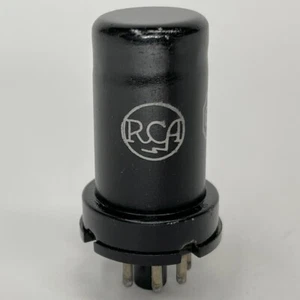 (1) Tested RCA 6C5 Tube Date Code K3 Medium Mu Triode Black Metal Tube - Picture 1 of 4