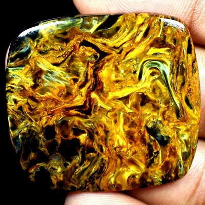 Golden Pietersite Cushion Cabochon 100% Natural Loose Gemstones 69.90Cts. - Image 1 of 4