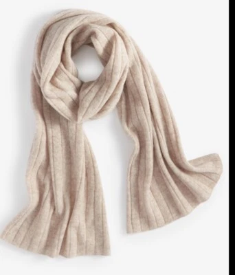 Cachecol feminino Charter Club de cashmere com nervuras tamanho único pérola cinza urze - Imagem 1 de 3