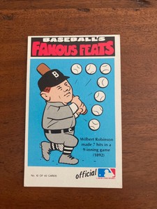 1972 Fleer Baseball's Famous Feats - Wilbert Robinson (Card #10)