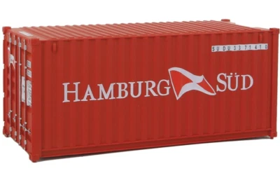 Walthers HO Scale ~ New 2025 ~ Hamburg Sud ~ 20' Corrugated Container ~ 949-8058 - Image 1 of 2