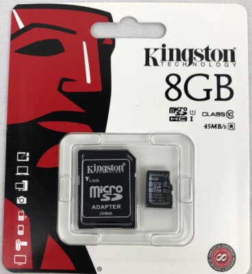 Kingston 8GB Micro SD Adapter HC1 Class 10-SDC10G2/8GB - Image 1 of 2