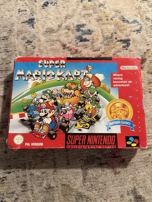 Rare Mario Kart (Rare Red Box) PAL SNES (Complete) Super Nintendo Game - Image 1 of 4