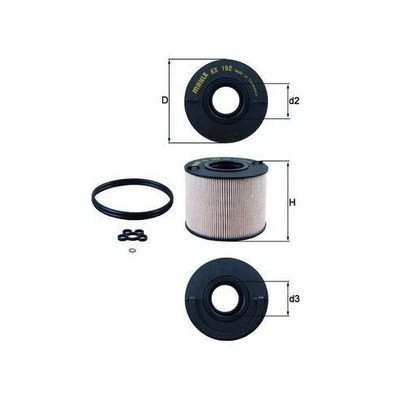 Filtre À Carburant Mahle KX 192D pour Audi Porsche VW Cupra - Photo 1/3