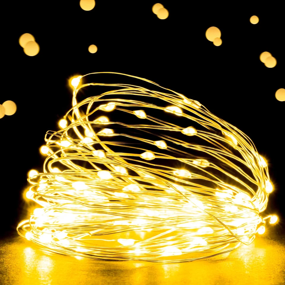 Fairy Lights, USB Operated Fairy Light Plug in 33ft 100 Led Waterproof String Li - Image 1 of 4