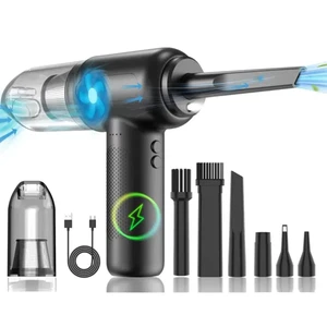 2 in 1 Compressed Air Duster Cordless Dust Blower Rechargeable Blow and Suck Vac - Picture 1 of 13