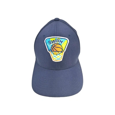 Gorra de béisbol ajustada talla L/XL tapas flexibles parche logotipo azul marino gorra de lana Swish Foto 1 de 4