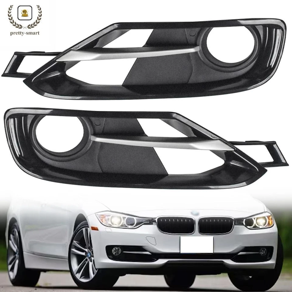 Front Bumper Fog Light Grille w/ Trim Cover for BMW 328i 328d 335i 320i xDrive Foto 1 de 4