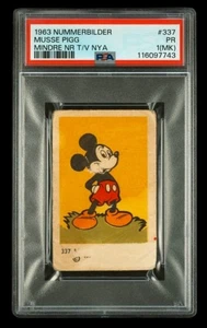 1963 disney nummerbilder #337 mickey mouse; musse pigg PSA 1 MK  (POP 1, 2^) - Picture 1 of 3