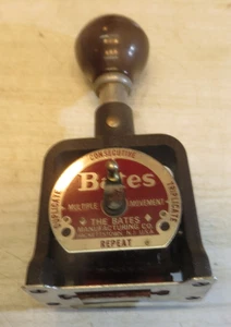 Vintage Bates Multiple Movement Numbering Machine Stamp 6 Wheels Style E - Picture 1 of 10