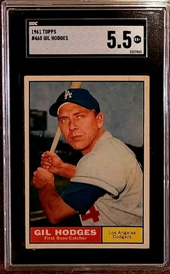 1961 Topps #460 Gil Hodges SGC 5.5 EX+ Dodgers HOF - Image 1 of 2