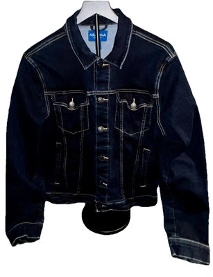 Chaqueta de mezclilla para mujer Arizona lavado oscuro, talla grande de EE. UU. Foto 1 de 4