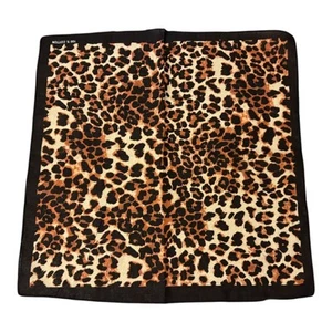 Brown Black Leopard / Bandana Animal Print 21" x 21"   - Picture 1 of 2