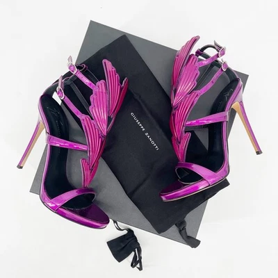 Sandalias de tacón de aguja Giuseppe Zanotti metálicas fucsia cruel alienígena 37,5 Foto 1 de 4