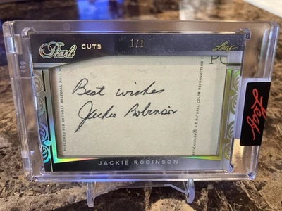 Assinaturas 2025 folha corte pérola inscritas melhores desejos Jackie Robinson 1/1 - Imagem 1 de 3