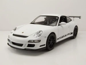 Porsche 911 (997) GT3 Rs 2007 Modellino Auto Bianca 1:18 Welly - Foto 1 di 10