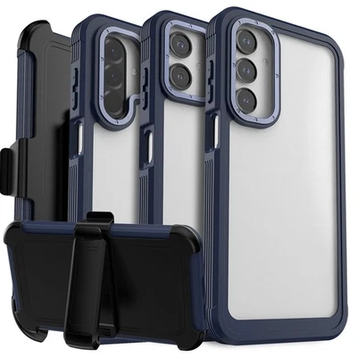 For Samsung Galaxy A26 A16 A06 A36 A56 5G Case Clear Dual-Layer Cover Clip Stand - Image 1 of 4