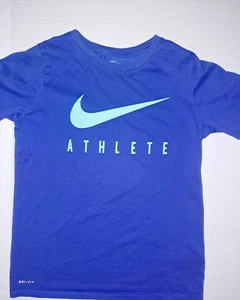 Nike Dri-Fit Blue Short Sleeve Boy's Medium Athletic T-Shirt - Picture 1 of 6