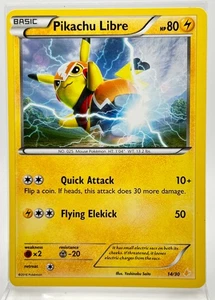 Pikachu Libre 14/30 Pokémon Card 2016 Non Holo LP XY Trainer Kit - Picture 1 of 1