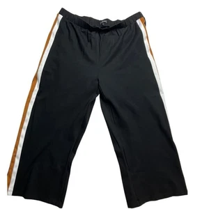 UNIVERSAL STANDARD Womens Black Wide Leg Pants Side Stripe Size L - Picture 1 of 9
