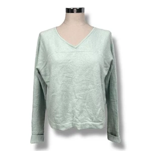 Vince Pullover weiches Kaschmir Weekend V-Ausschnitt Pulli türkis kastig Gr. S �� - Bild 1 von 5