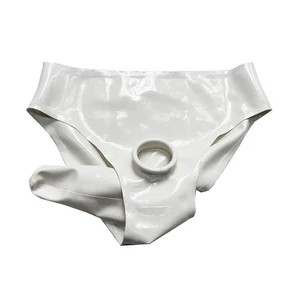 Slip uomo lattice gomma anello rotolo foro anteriore guaina anale lattice intimo personalizzato - Foto 1 di 6