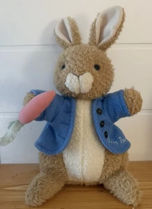 Eden Peter Cottontail Hase Kaninchen blaue Jacke Karotte Plüsch 13 Zoll Lovey - Bild 1 von 6