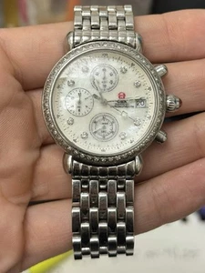 Estate Designer Michele CSX Diamond MOP Diamonds 36mm Quartz Watch 71-4000/50000 - Picture 1 of 4