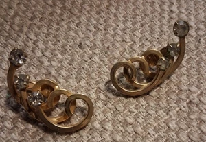 Vintage Ohrclips ohne Marke goldfarben - Bild 1 von 2
