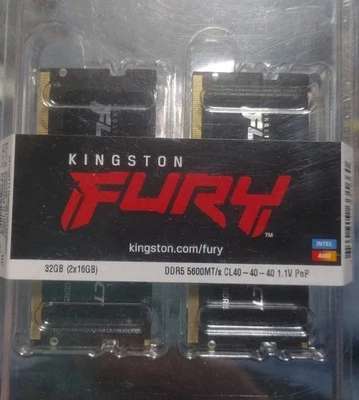 Kingston Fury Impact PnP KF556S40IBK2-32 32 GB (16 GB x 2) DDR5 5600 CL40 SODIMM Foto 1 de 2