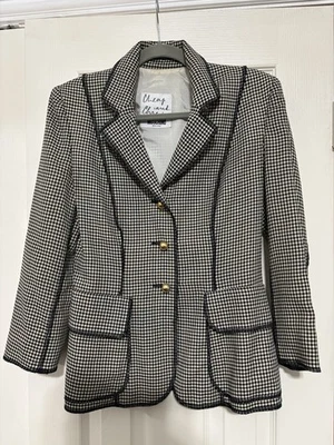 Moschino Cheap and Chic Vintage Houndstooth 100% Wool Lined Blazer - Image 1 of 4