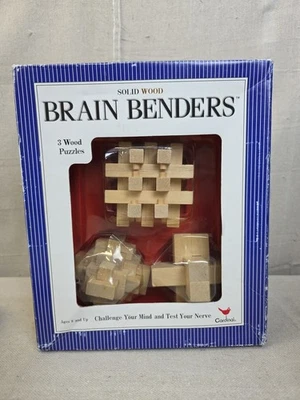 PUZZLES DE MADERA BRAIN BENDERS JUEGOS JUGUETES. 3 POR CAJA. 5+. REAFÍA TU MENTE 3D. Foto 1 de 4