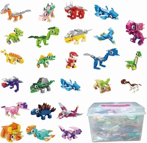 Dinosuar Party Gastgeschenke (24 Stck.) 48 Arten Mini Bausteine Party Gastgeschenke Goody - Bild 1 von 12