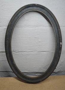 Antique Victorian Wood & Gesso Oval Picture Frame - Picture 1 of 6