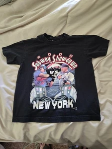 Vintage 2000 New York Yankees Mets Subway Series T Shirt Youth Medium - Picture 1 of 20