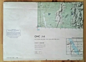 1975 - Ethiopia Saudi Arabia Sudan Yemen - DMAAC Chart / Map ONC J-6 41"x57" - Picture 1 of 12