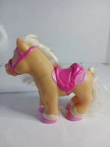 Play Along Cabbage Patch Kids Horse Blonde Hair Light Brown Pink Saddle 2007 - Picture 1 of 5