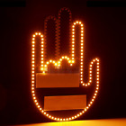 LED Finger Gesture Light With Remote Car Back Window Sign Hand Light Xmas Gift