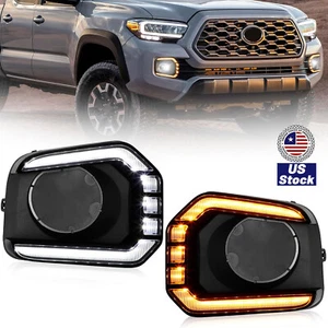 2X LED Fog Light Bezel Turn Signal Lamp DRL for Toyota Tacoma TRD 2016-2023 - Picture 1 of 11