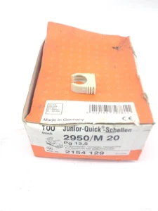 NEW OBO BETTERMANN 2950/M20 Jr Quick Clamps Flame Retard 100PC 2154-129 (H144) - Picture 1 of 1