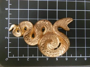X-Large Serpente/Serpente/Cobra Ottone Cavo Timbro Trovamento Gioielli (osb002) - Foto 1 di 3