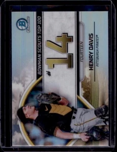 2023 Bowman Chrome Scouts Top 100 #BTP14 Henry Davis Pirates - Picture 1 of 2